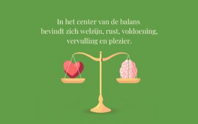 In het center van de balans bevindt zich welzijn